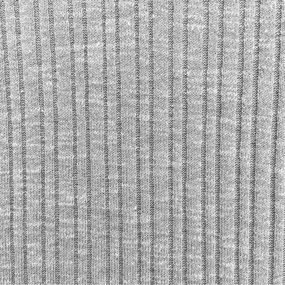 Vince Camuto Shirt Women’s Medium Gray Ribbed Notch V-Neck Collared Long Sleeve - Picture 6 of 8